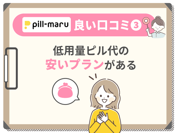 低用量ピル代の安いプランがある
