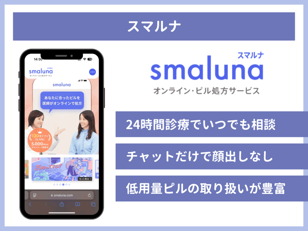 スマルナで処方している低用量ピルの種類一覧